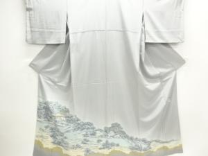 作家物　家屋風景模様一つ紋色留袖